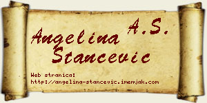 Angelina Stančević vizit kartica